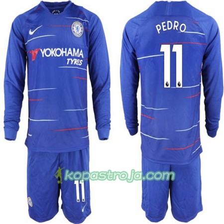 Billiga Fotbollströjor Chelsea Pedro 11 Barn Hemma tröja 2018/19 Långärmad